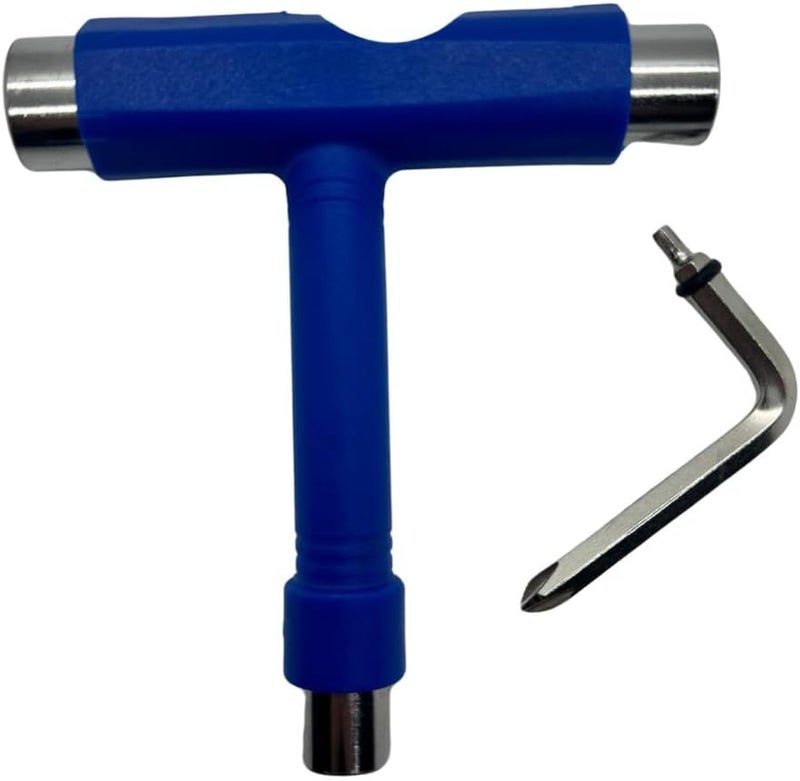 GHOST BOARDS Skate Tool All-In-One - Multi-Function Roller Skate Tool With T-Handle, Allen Key & Screwdriver for Easy Adjustments - Skate Key Fits Any Pocket- Skates Tools You’ll Always Carry - Blue - Image 3